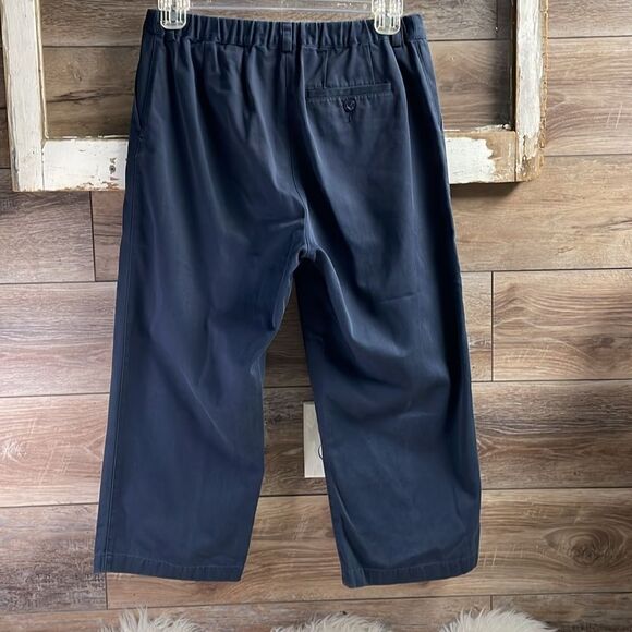 L.L. Bean Curvy Fit Ladies Navy Blue Cotton Pants, Size 10 Reg, Vintage - Picture 4 of 6